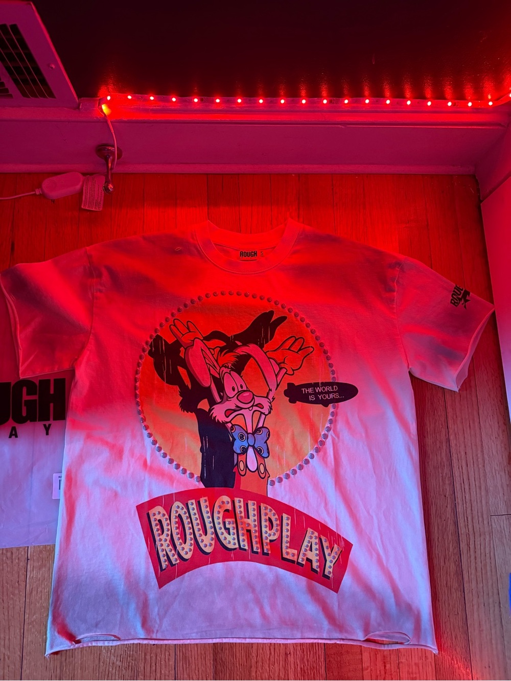 White Graphic Short Sleeve Tee - Cartoon Front Print